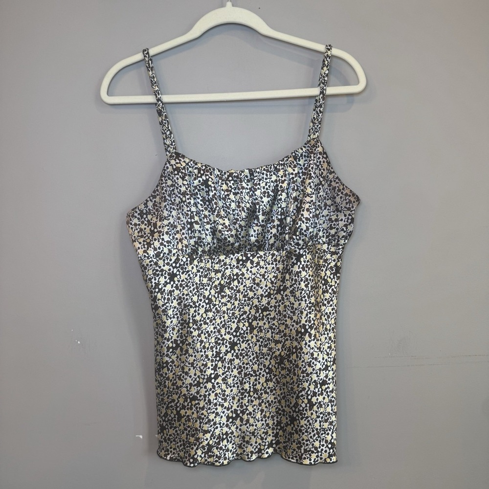 Vintage Iz Byer Y2K Floral Babydoll Tank Top XL‎ Made In USA